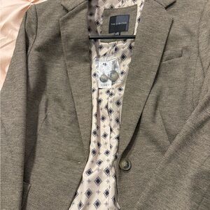 The Limited Taupe and Cream Patterned Blazer